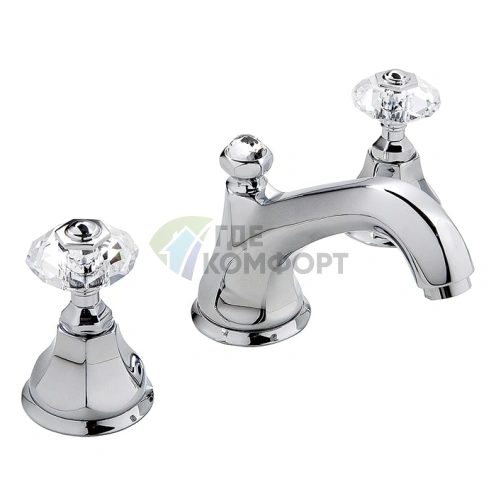 Смеситель для раковины Nicolazzi Teide с автоматическим изливом и ручками Crystal Handle, хром (1908CR15) - фото 1