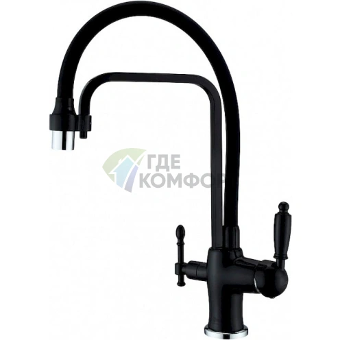 Кухонный смеситель Zorg ZR 342-6 YF Black - фото 1