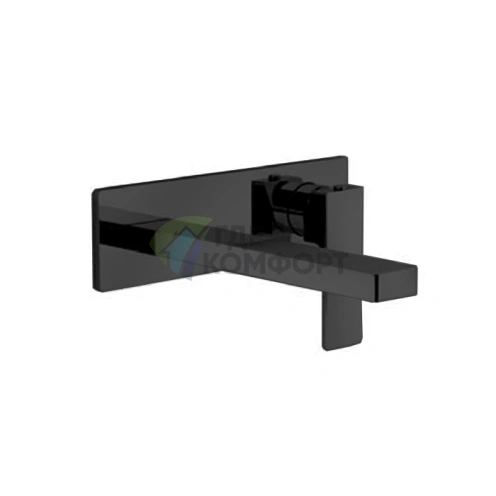 Смеситель для раковины Fantini Mint: встраиваемая модель на 2 отверстия без донного клапана, матовый черный (34 13 F813B) - фото 1