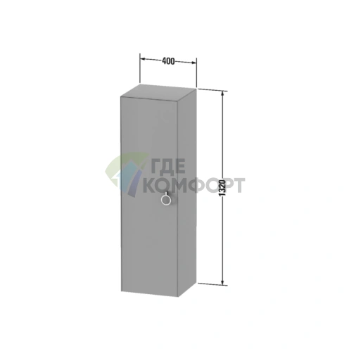 Шкаф подвесной Duravit White Tulip 1320x400x360 мм, белый высокоглянцевый (WT1333R8585) - фото 2
