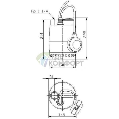 Дренажный насос Grundfos Unilift KP 150-A1 - фото 4