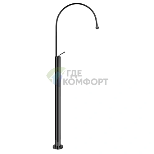 Напольный смеситель Gessi Goccia для раковины, излив 389 мм, черный (33628#299) - фото 1