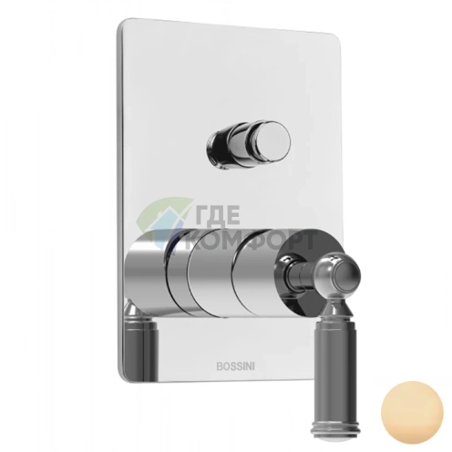 Смеситель для душа Bossini Liberty встраиваемый с девиатором на 2 направления, цвет античная бронза (Z00066.022) - фото 1