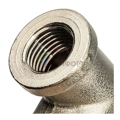 Угольник Stout внутренняя/внутренняя резьба латунный ВВ 1/4 никелированный - фото 4