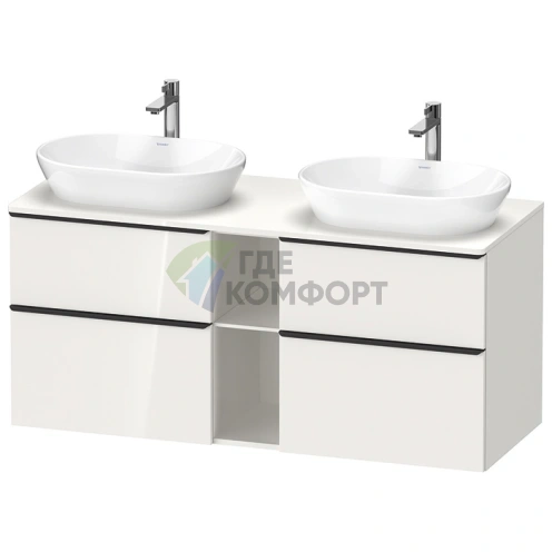 Тумба подвесная Duravit D-Neo 644x1400x550 мм, 2 ящика, белый высокоглянцевый (DE4970B2222) - фото 1