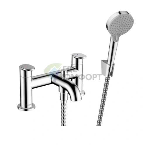 Смеситель для ванны Hansgrohe Vernis Blend с ручным душем Veris Blend Vario — хром (71461000) - фото 1