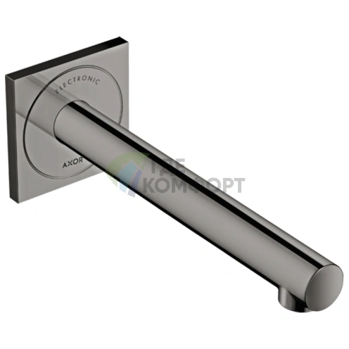 Электрический настенный смеситель AX Uno в матовом черном хроме (45111330) - фото 1