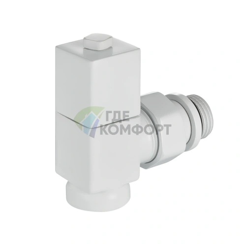 Набор дизайн-вентилей Royal Thermo CUBE 1/2 белый, RTE 56.0007, НС-1422577 - фото 4