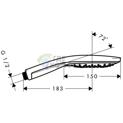 Ручной душ HG Raindance Select S 150 с технологиями RainAir, CaresseAir и Mix (28587400) - фото 2