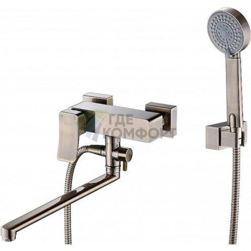 Универсальный смеситель Wasserkraft Exter 1602L в цвете светлая бронза - фото 1