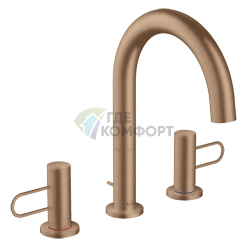 Смеситель для раковины AX Uno в цвете шлифованное красное золото (38054310) - фото 1