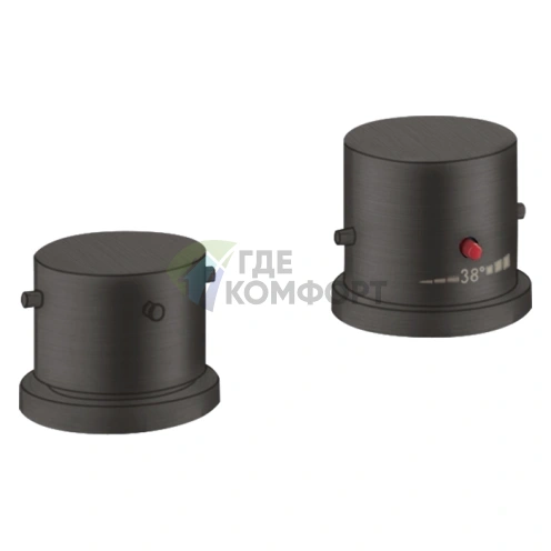 Термостат для ванны AX Starck: элегантный шлифованный черный хром (10480340) - фото 1