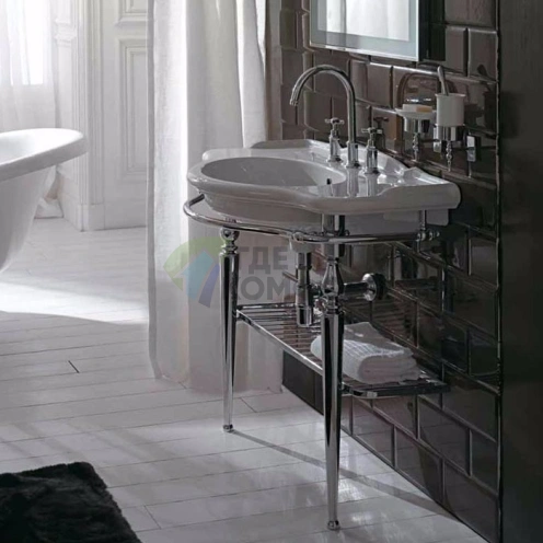 Консоль для ванной GLOBO Paestum латунь хром 110x60x80,5 см (PATC22 cr) - фото 1