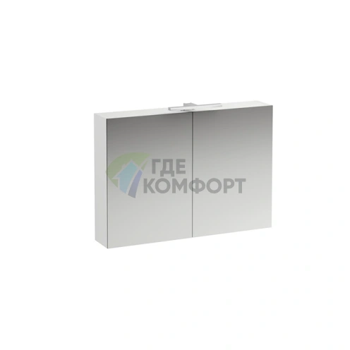Зеркальный шкаф-купе LAUFEN BASE 100 см с подсветкой, белый глянец (4.0285.2.110.261.1) - фото 1