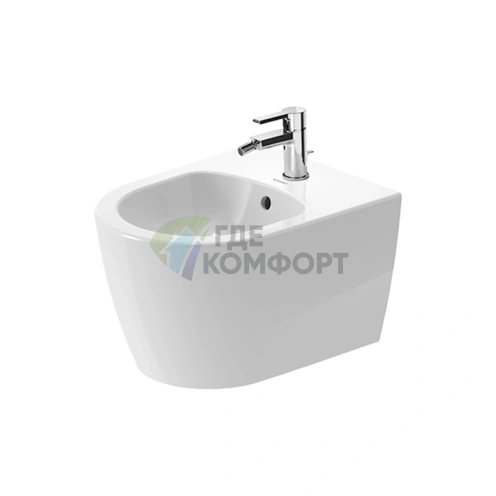 Биде подвесное Duravit ME by Starck компактное с покрытием WonderGliss, белый (22901500001) - фото 1