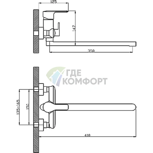 Универсальный смеситель Rossinka V35-32: стиль для кухни и ванной - фото 2