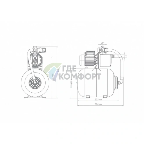 Насосная станция Джилекс Джамбо 70/50 Н-50 - фото 3