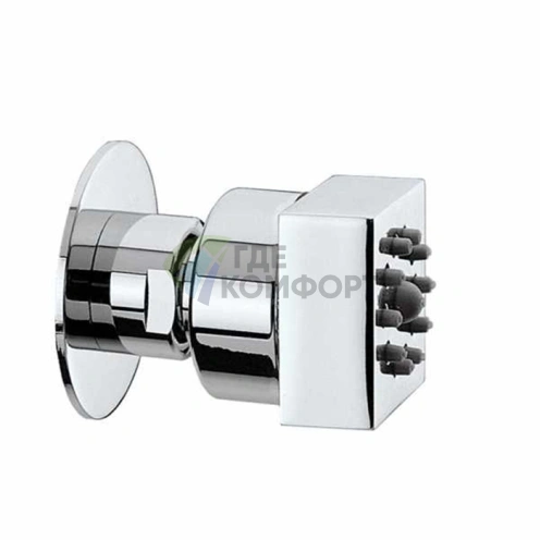 Поворотная квадратная форсунка BOSSINI CUBIC GOM, хром (I00135.030) - фото 1