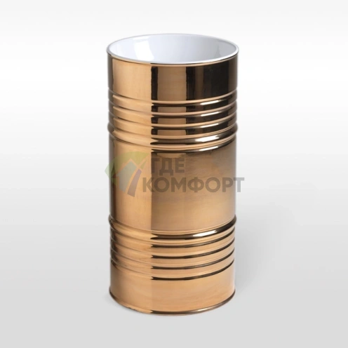 Элегантная раковина BARREL от Kerasan Artwork 45 см, цвет Bianco-oro (4742K39) - фото 1