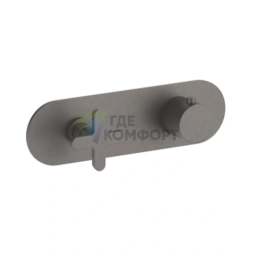 Термостатический смеситель Fantini Icona Classic для душа на два источника (Matt Gun Metal PVD) (53 P5 R772B) - фото 1