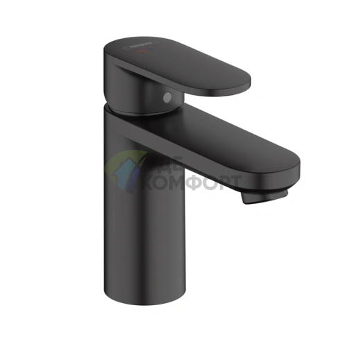 Смеситель для раковины Hansgrohe Vernis Blend матовый черный с донным клапаном (71585670) - фото 1