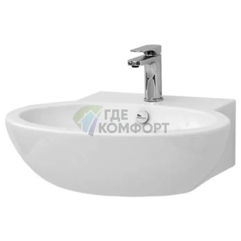 Раковина Artceram FILE 20 подвесная 60х51 см с 1 отв под смесительитель со слив-переливом цвет белый - фото 1