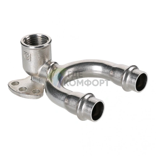 Пресс-водорозетка проходная мм х из нержавеющей стали VTi.954.DI.150415 VALTEC (ВАЛТЕК) - фото 1