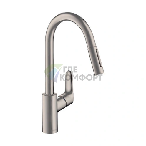 Смеситель для кухни Hansgrohe Focus M41 с выдвижным душем и системой 2jet (73880800) - фото 1