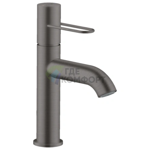 Смеситель для раковины AX Uno 100 в цвете шлифованный черный хром (38026340) - фото 1