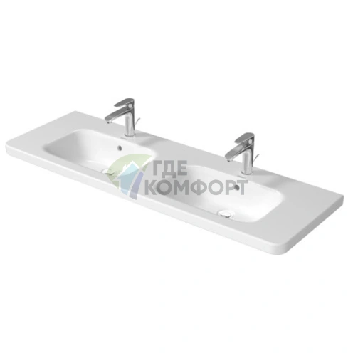 Раковина Duravit DuraStyle подвесная 140x48см двойная по 1 отв цвет белый - фото 1