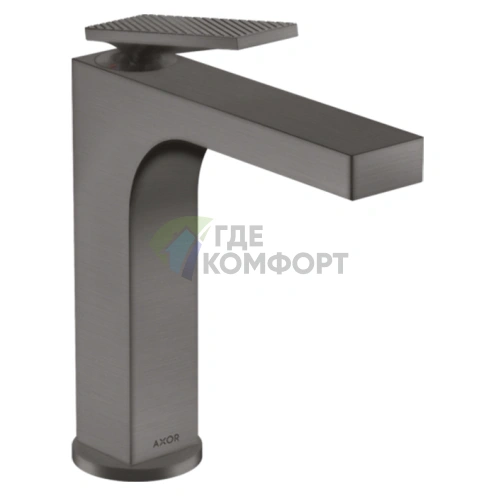 Смеситель для раковины AX Citterio 160 мм с независимым сливом, шлифованный черный хром (39081340) - фото 1