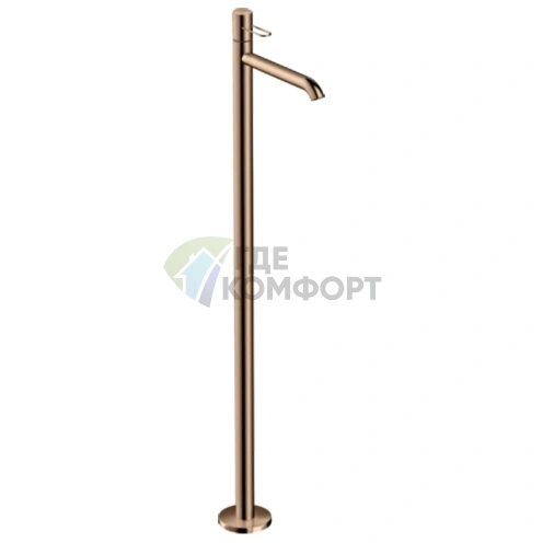 Напольный смеситель для раковины AX Uno в цвете полированное красное золото (38037300) - фото 1