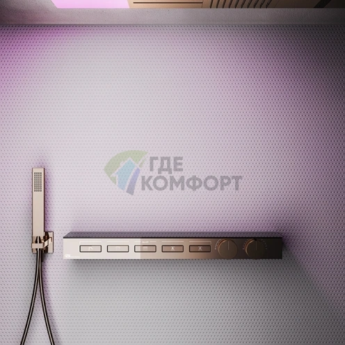 Термостат для душа Gessi Hi-Fi: элегантное решение для многозонного комфорта (63028#030) - фото 1