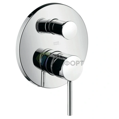 Встраиваемый однорычажный смеситель для ванны AX Starck с защитой EN1717 (хром) (10418000) - фото 1