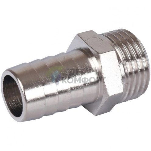 Штуцер НР 1/2x16, никелированный Stout - фото 3