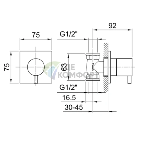 Fantini Внутренняя часть запорного вентиля 1/2 (19 00 4035A) - фото 2