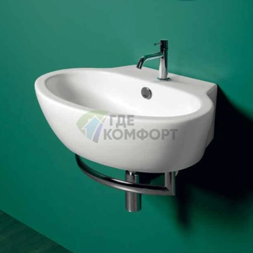 Раковина Simas Lft Spazio подвесная-накладная 60 см с отверстием, белая - фото 1