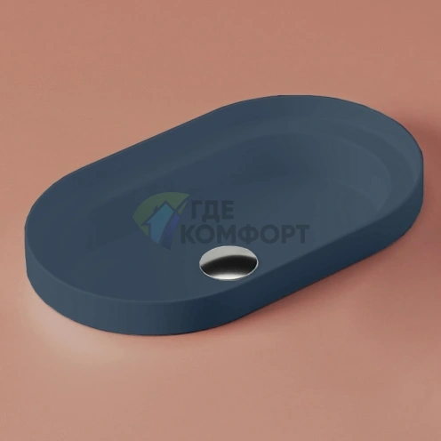 Раковина Artceram Fuori Scala 58x36 см без отверстия и перелива, цвет notte (TFL033 36 00) - фото 1