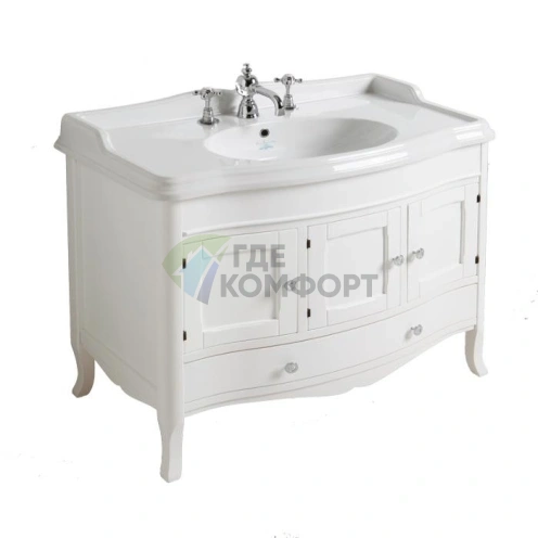 Раковина-консоль SIMAS Arcade 105 105x56 см, белая, с отверстием под смеситель - фото 1