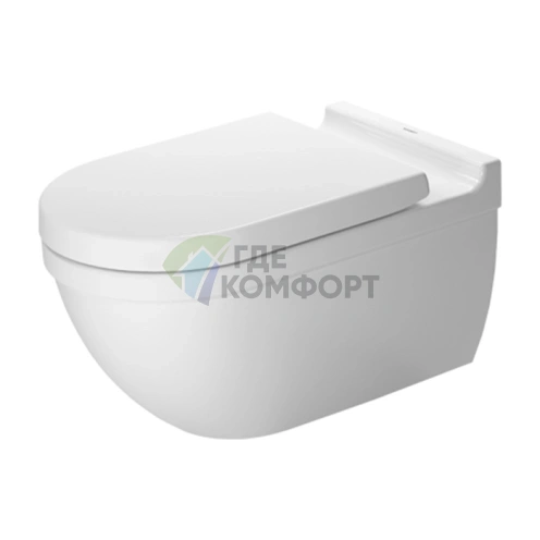Унитаз подвесной Duravit Starck 3 Compact белый 370x620 мм (2226090000) - фото 1