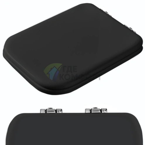 Сиденье для унитаза Kerasan Waldorf черный/хром с микролифтом (418804) - фото 1