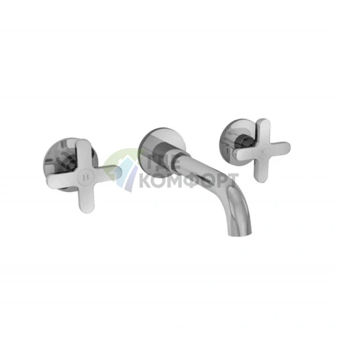 Смеситель для раковины Fantini Icona Classic встраиваемый трехдырковый без донного клапана (хром) (53 02 R010B) - фото 1