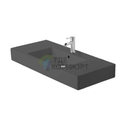 Раковина Duravit Vero для мебели с перел с 3 отв под смеситель 1050x490мм Цвет Черный - фото 1