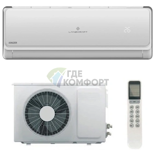 Инверторная сплит-система настенного типа Lanzkraft Innovation inverter ionizer LSWH-50FL1Z/LSAH-50FL1Z - фото 1
