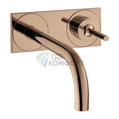 Смеситель для раковины AX Uno полированное красное золото (38112300) - фото 1