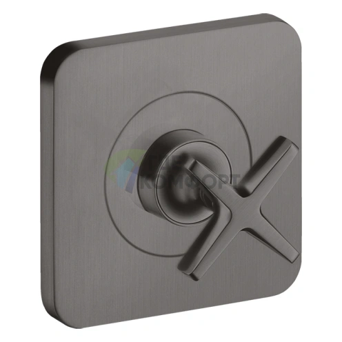 Встраиваемый запорный вентиль AX Citterio E в цвете шлифованный черный хром (36771340) - фото 1