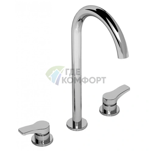 Смеситель для раковины Fantini AL/23 с тремя отверстиями, хром (26 02 B206WF) - фото 1