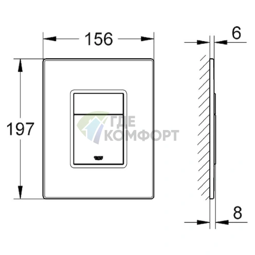 Кнопка смыва для унитаза Grohe Skate Cosmopolitan 38849HR0 макассар - фото 4