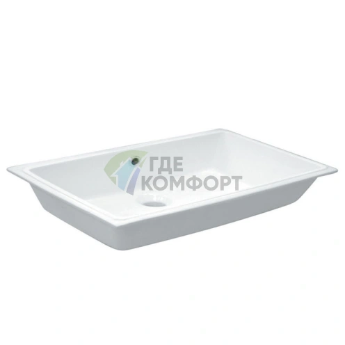 Встраиваемая раковина KERASAN Slim 900 мм белого цвета (023001) - фото 1