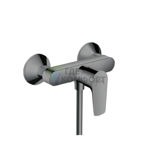 Смеситель для душа Hansgrohe Talis E настенный, шлифованный черный хром – стиль и элегантность (71760340) - фото 1